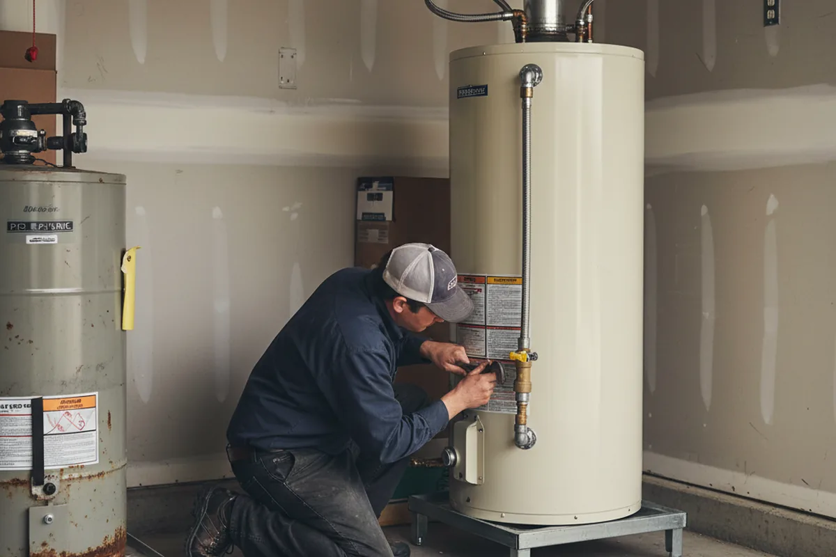 Water heater and shutoff valve replacement in Gorham